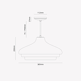 Brookfield Grote Hanglamp Opaalglas - Antiek Messing