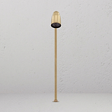 Ealing Pad Spotlight - Antiek Messing, elegante buitenspot met vintage messing afwerking voor verbeterde verlichting buitenshuis.