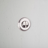 Polished Nickel Canning Thumbturn on White Background