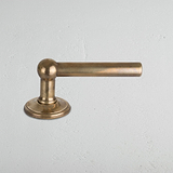 Harper Gefixeerde Deurklink - Antiek Messing