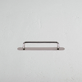 Polished Nickel Kilburn Furniture Handle on White Background