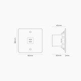 Kew Enkele USB-C 30 W stopcontact - Doorzichtig | Wit