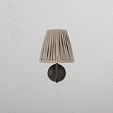 Malvern Kleine Wandlamp in Naturel Beige vooraanzicht