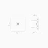 Kew Enkele USB-C 30 W stopcontact - Beschilderbaar | Wit