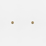 Belmont Schuifraam Stopper (2x) in Antiek Messin messing, weergegeven op een witte achtergrond.