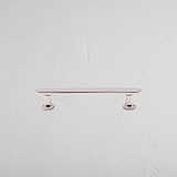 Polished Nickel Milliner Furniture Handle on White Background