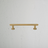 Antique Brass Milliner Furniture Handle on White Background