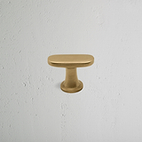 Antique Brass Milliner Furniture Knob on White Background