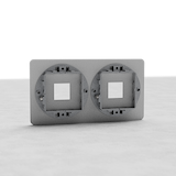 Beschilderbare afdekplaat (Dubbel) voor 2x Keystone Module, geschikt als EU Beschilderbare Afdekplaten.