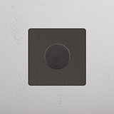 Single Dimmer Switch in Bronze on White Background