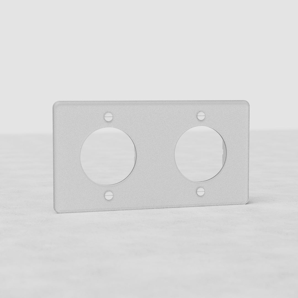 Plaque (Double) Insert Rond - Transparent (Blanc)