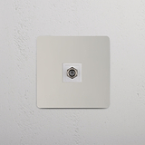 Single Satellite Module in Polished Nickel White on White Background