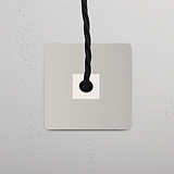 Sortie de Câble (Plaque Simple) en Nickel Poli avec insert blanc, conçue pour Prises sur Plaque Simple.