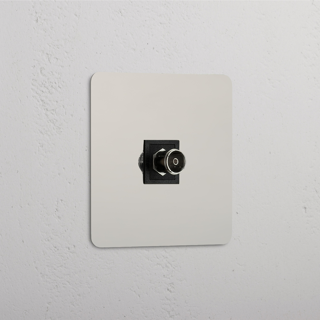 TV Signal Accessory: Polished Nickel Black Single TV Module
