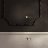 Douilles rondes doubles Type E avec insert blanc peignable, adaptées aux Prises & Modules Doubles.