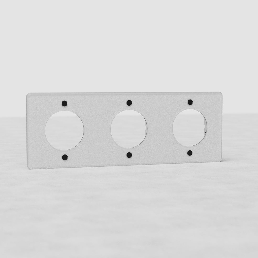 Plaque (Triple) Insert Rond - Transparent (Noir)