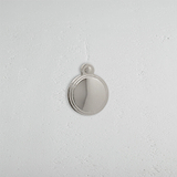 Polished Nickel Warwick Covered Key Escutcheon on White Background