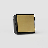 Intermediate Rocker Switch EU in Antique Brass Black - Reliable Lighting Solution