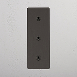 User-Friendly Triple Vertical Toggle Switch in Bronze on White Background