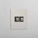 Dual Satellite Signal Accessory: Polished Nickel Black Single 2x Satellite Module