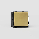 Central Retractive Rocker Switch EU in Antique Brass Black - User-friendly Lighting Solution