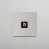 Satellite Signal Accessory on White Background: Polished Nickel Black Single Satellite Module