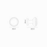 Barlow Bouton de Meuble Taille Moyenne - Nickel Poli
