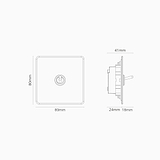 Intelligenter Tastschalter mit Kipphebel 1x in Einfachrahmen – Transparent + Antikes Messing
