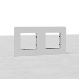 Zweifachrahmen 45-mm-Schalterplatte EU, lackierbar, doppelte Schalterabdeckplatte für individuelles Dekor.
