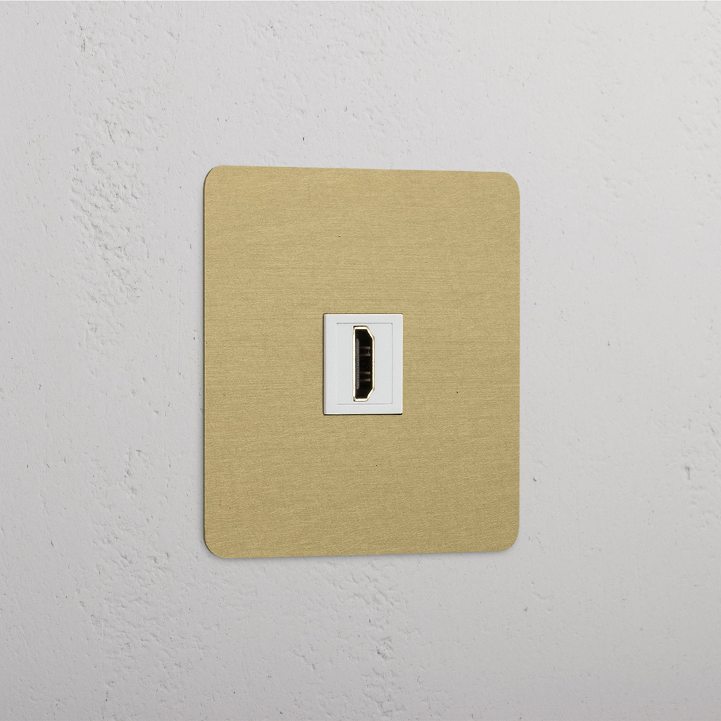 Hohe Qualität – HDMI-Anschluss – Antikes Messing + Weiß