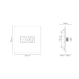 Einfachrahmen mit Satelliten-& TV Modul – Lackierbar + Weiss