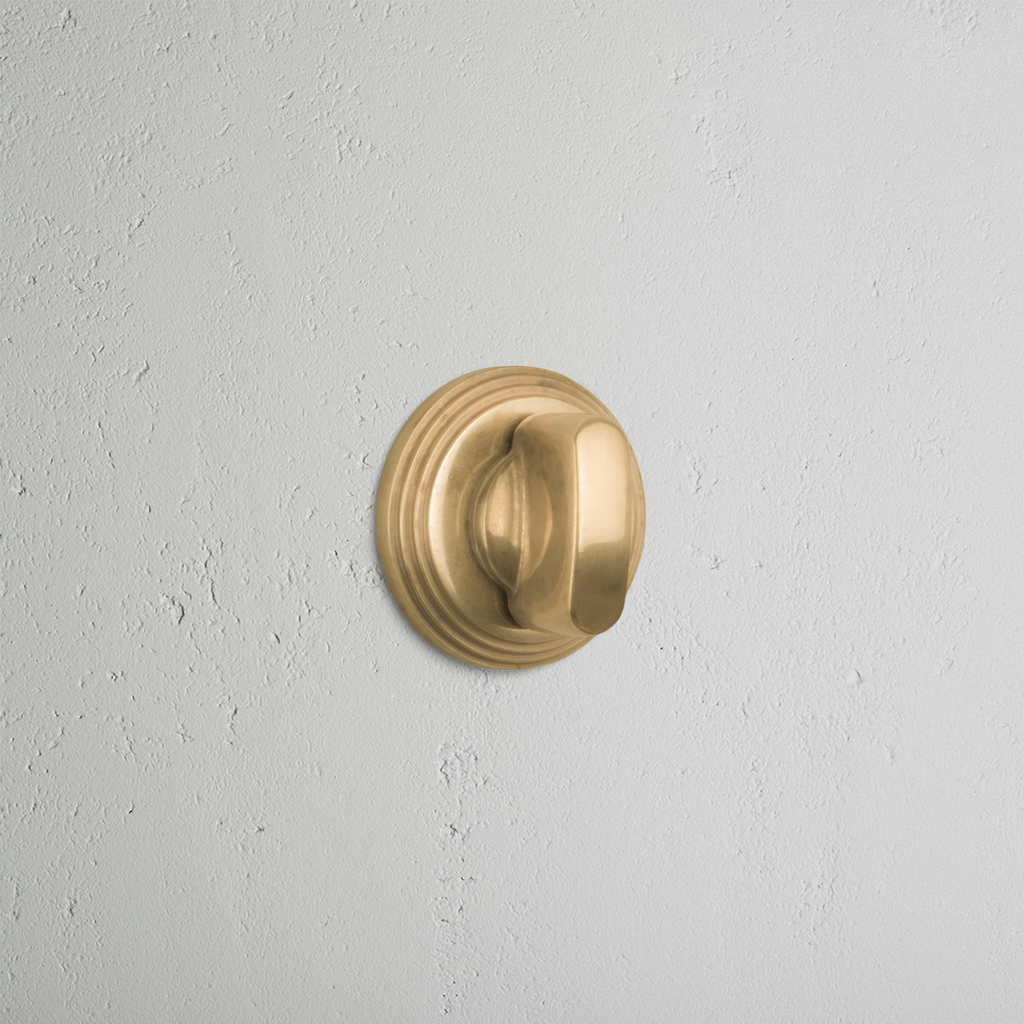 Antikes Messing Drehknopf Badverriegelung Rosettengarnitur Warwick