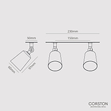 perryn double 50mm spotlight dimensions