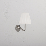 Malvern kleine Wandleuchte Alabasterweiß - Poliertes Nickel