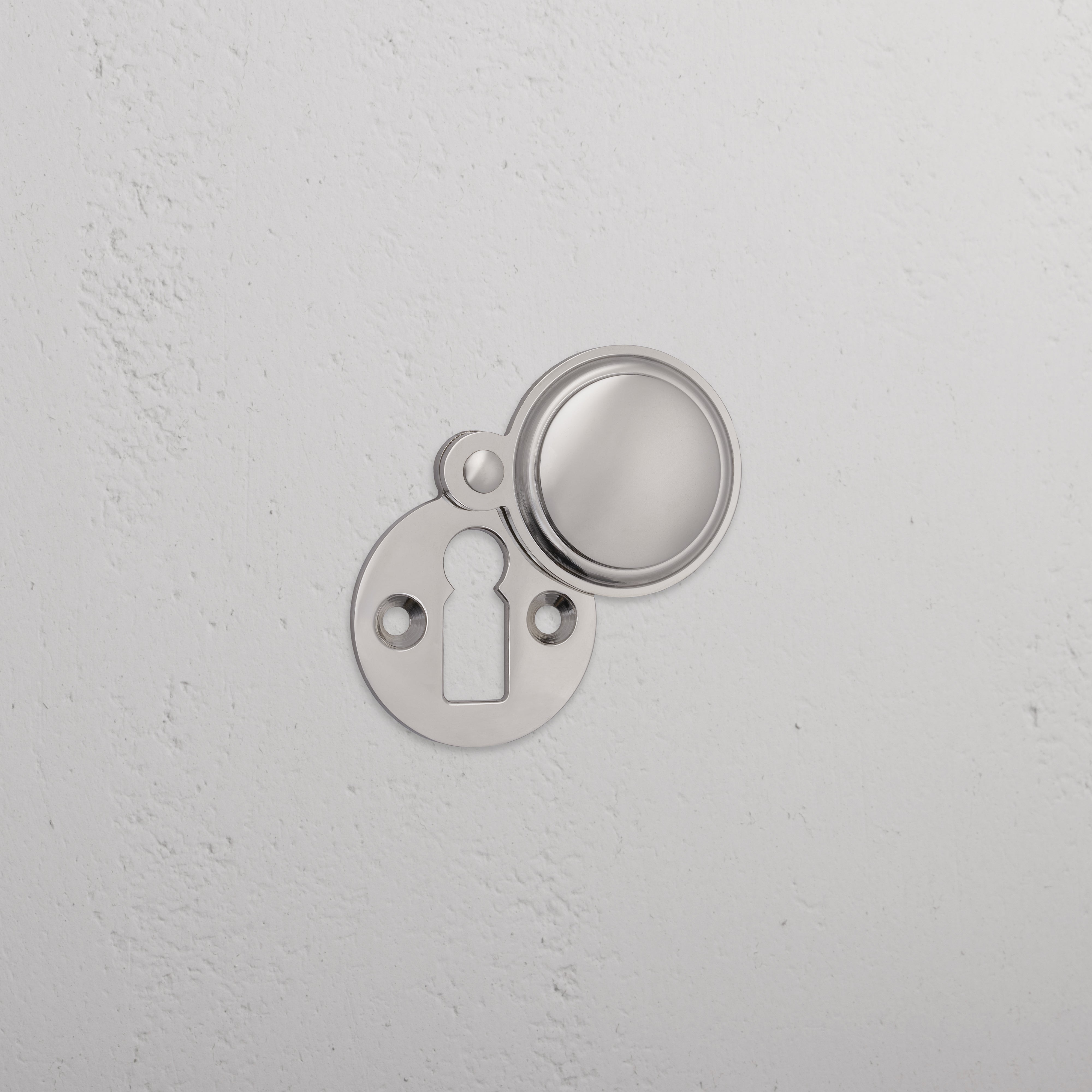 Canning Schlüsselrosette mit Abdeckung – Poliertes Nickel