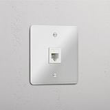 RJ45-Modul – Durchsichtig + Weiß – zuverlässige Netzwerkverbindung