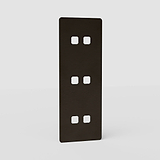 Placa de interruptor triple de seis posiciones EU en bronce - Accesorio para control de las luces que ahorra espacio