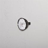 Leopold bombilla LED MR16 7W 24V 24°, bombilla GU10 de 50mm, vista lateral sobre fondo blanco.