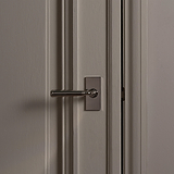 Manilla para puertas Digby con placa corta (sin muelle) - Níquel pulido