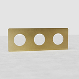 Plaque (Triple) Insert Rond - Laiton Ancien