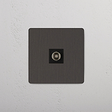 High-Quality Single TV Module in Bronze Black on White Background