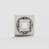 Single Keystone Switch Plate in Polished Nickel EU - Single Keystone Light Switch Plate in Polished Nickel on White Background