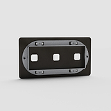Decorative Triple Switch Plate in Warm Bronze for Efficient Lighting - on White Background