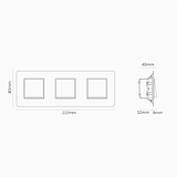 Interruttore a Bilanciere Triplo 3x – Pitturabile Ottone Antico Bianco