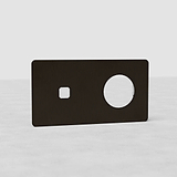 Doppia Placca 1x Interruttore & 1x Modulo Tonda EU - Bronzo
