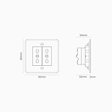 Modulo Singolo 2x Bipasso - Trasparente Bianco
