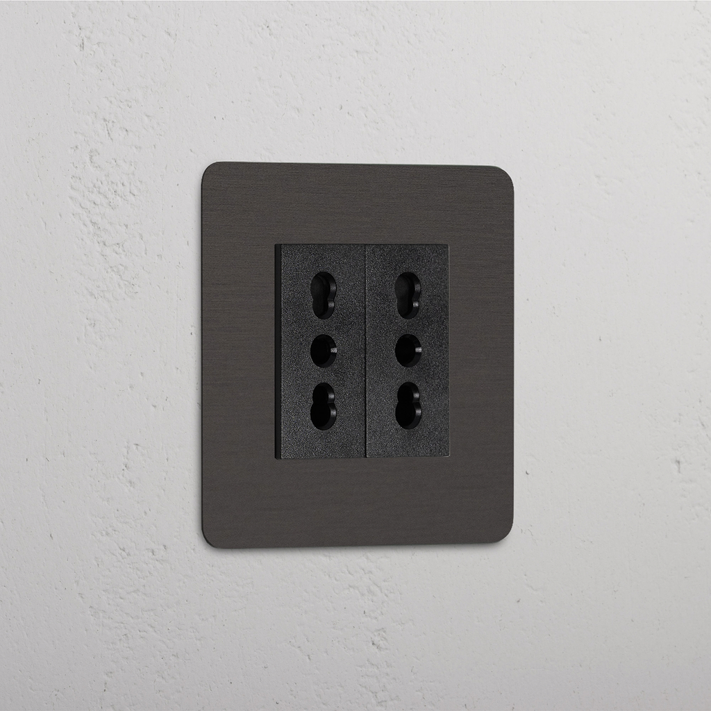 Modulo Singolo 2x Bipasso in Bronzo Nero