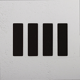 Set di 4 pastiglie per cerniere in ottone, Pastiglie per Cerniere in Ottone 3M FR60, per porte su fondo bianco.