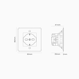 Modulo Singolo Schuko/Bipasso - Trasparente Bianco