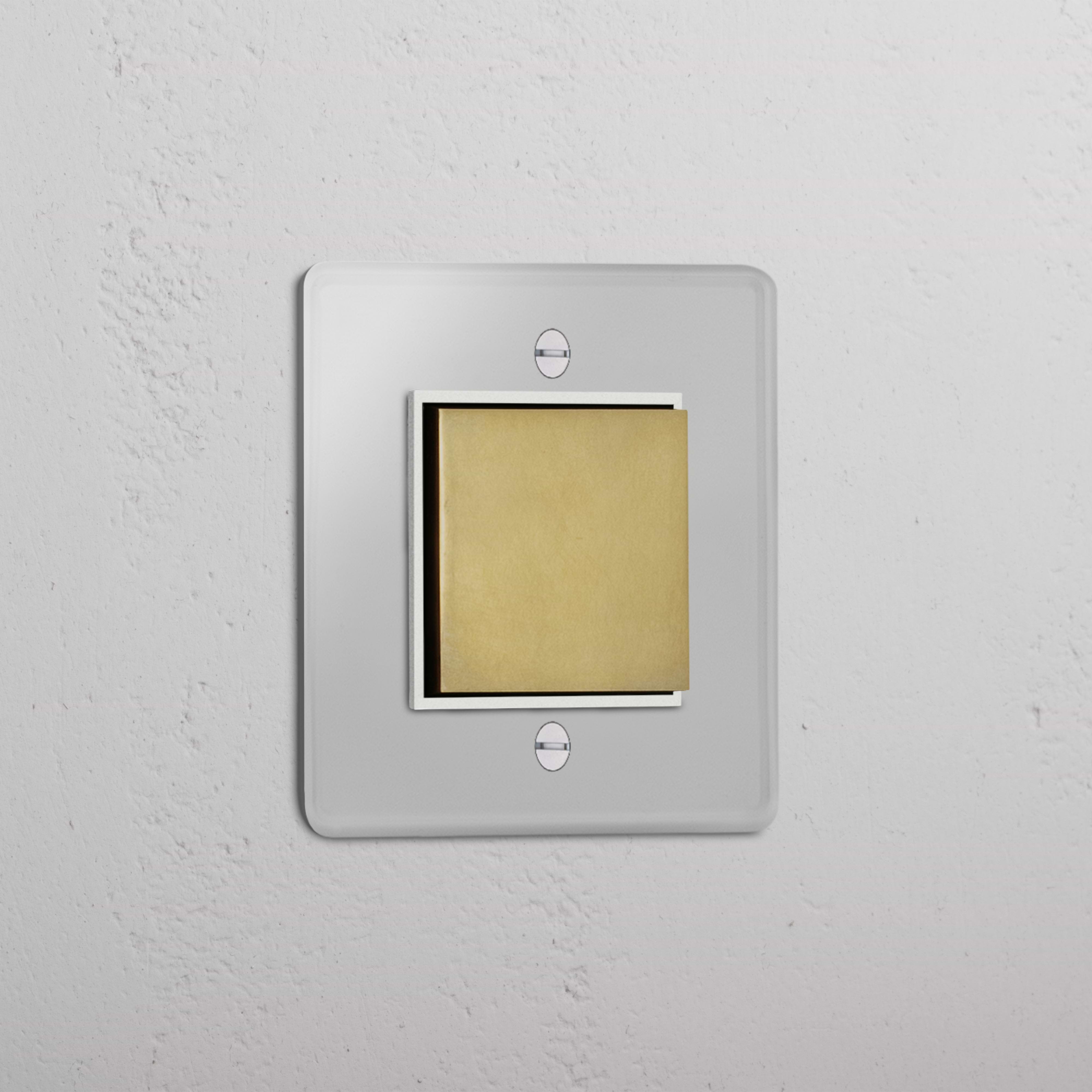 Single Rocker Switch (Cent) - Clear Antique Brass White